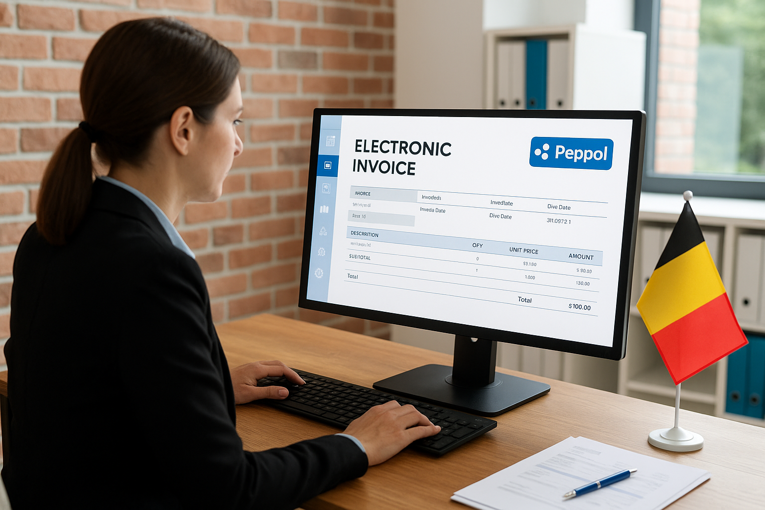 Entreprise belge utilisant un logiciel de facturation électronique